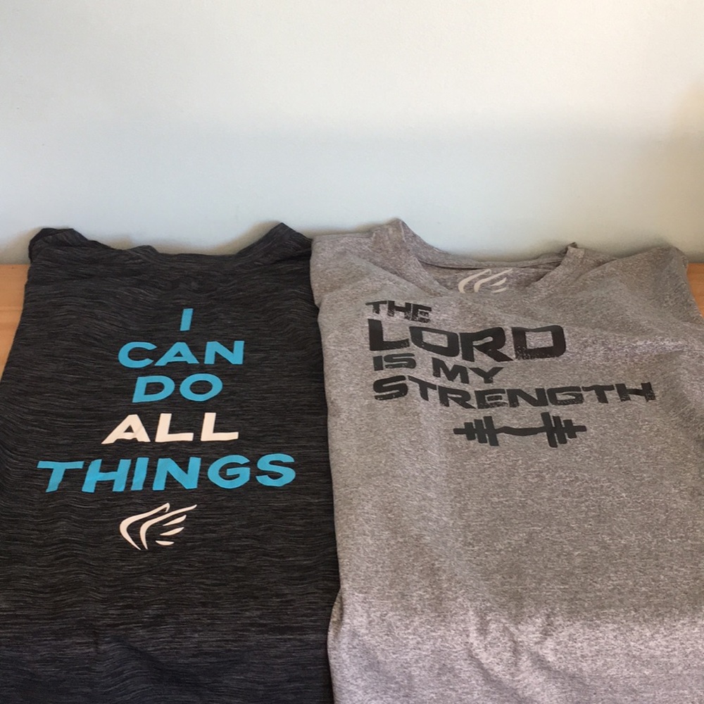 Active Faith Sports DriFit Exercise Shirts